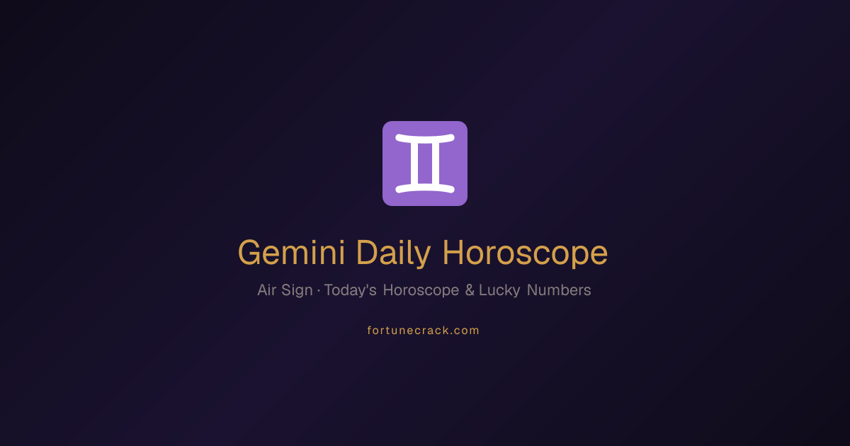 Gemini Daily Horoscope Today - Wednesday, September 30, 2026 | Fortune ...