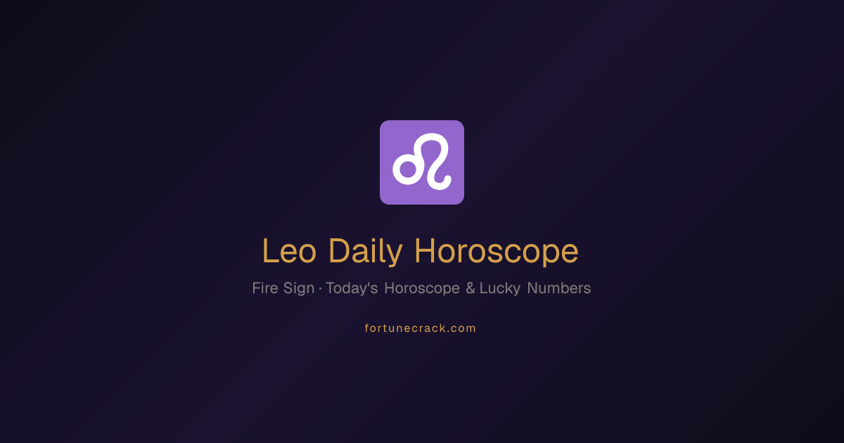 Leo Daily Horoscope Today - Monday, August 3, 2026 | Fortune Cookie