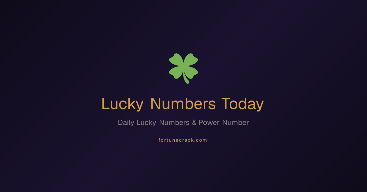 Lucky Numbers Today | Fortune Cookie
